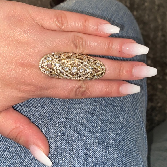 Swarovski Crystal elongated ring - Picture 4 of 8